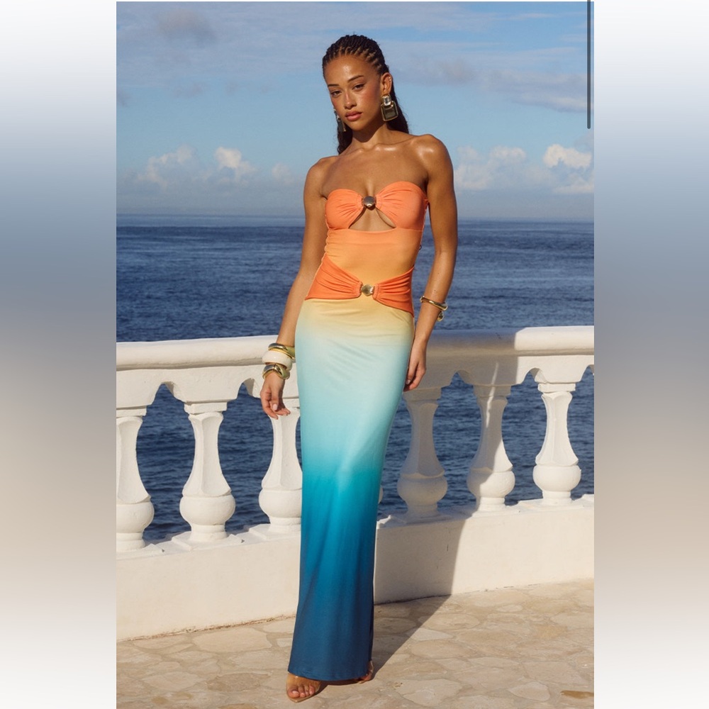 KLEO MAXI DRESS - PINA COLADA OMBRE